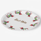 Farbenfrohe Einhorn-Party-Teller für kundenspezifi Pappteller (Schrägansicht)