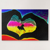 Farbenfrohe Einhorn Puzzle (Horizontal)