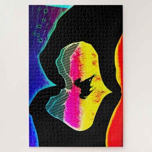 Farbenfrohe Einhorn Puzzle (Vertikal)