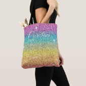 Farbenfrohe Einhorn Regenbogen Glitzer Trendy Must Tasche (Von Nahem)