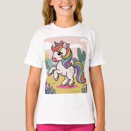 Farbenfrohe Einhorn T-Shirt