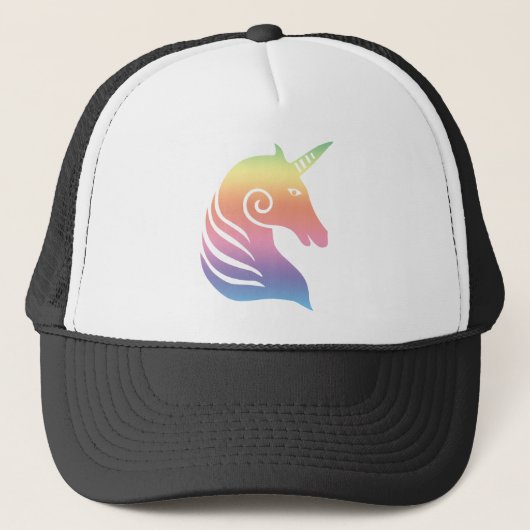 Farbenfrohe Einhorn Truckerkappe (Vorderseite)