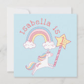 Farbenfrohe Einhorn-Zauberwand Geburtstag Dankeskarte (Vorderseite)