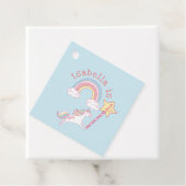 Farbenfrohe Einhorn-Zauberwand Geburtstag Geschenkanhänger (Beispiel)