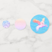 Farbenfrohe Einhörner Tischkonfetti Konfetti (Rückseiten)