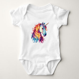 Farbenfrohe Einhornfantasie - Niedliches magisches Baby Strampler