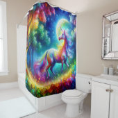 Farbenfrohe Einhornkunst Duschvorhang (Beispiel)