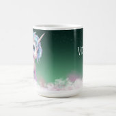 Farbenfrohe Einhornname Tasse (Mittel)