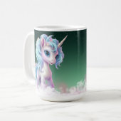 Farbenfrohe Einhornname Tasse (Vorderseite Links)