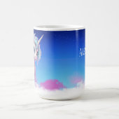 Farbenfrohe Einhornname Tasse (Mittel)