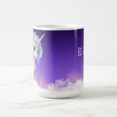 Farbenfrohe Einhornname Tasse (Mittel)