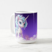 Farbenfrohe Einhornname Tasse (Vorderseite Links)