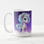 Farbenfrohe Einhornname Tasse (Links)
