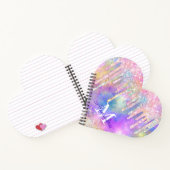 Farbenfrohe Einhorntropfmonogramm für Glitzer Notizblock (Innenseite)