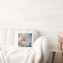 Farbenfrohe Einhornwurfkissen Kissen