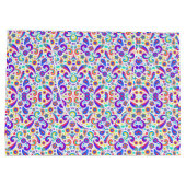 Farbenfrohe Einkaufstasche mit lebendigem Paisleym Große Geschenktüte (Rückseite)