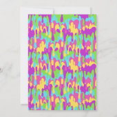 Farbenfrohe Einladung von Slime Kindergeburtstag (Rückseite)