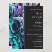 Farbenfrohe Einladung zur Hochzeit (Vorne/Hinten)