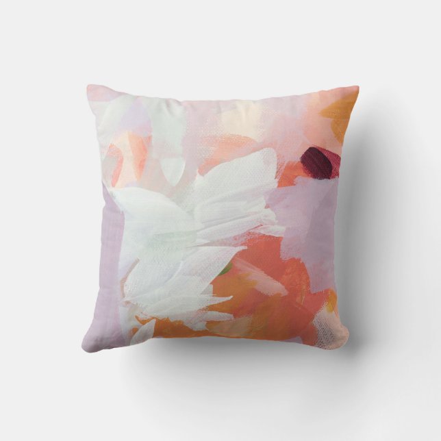 Farbenfrohe, einzigartige Abstrakte Malerei Origin Kissen (Rückseite)