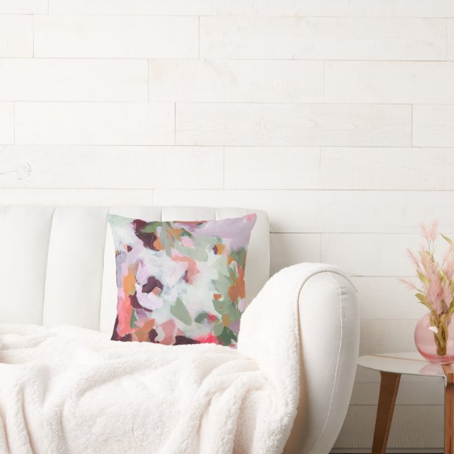 Farbenfrohe, einzigartige Abstrakte Malerei Origin Kissen (Liege)