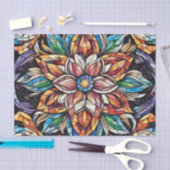 Farbenfrohe, einzigartige Abstrakte Mosaik-Blume Seidenpapier (Handwerk)