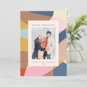 Farbenfrohe einzigartige Abstrakte vertikale Foto  Feiertagskarte (Stehend Vorderseite)