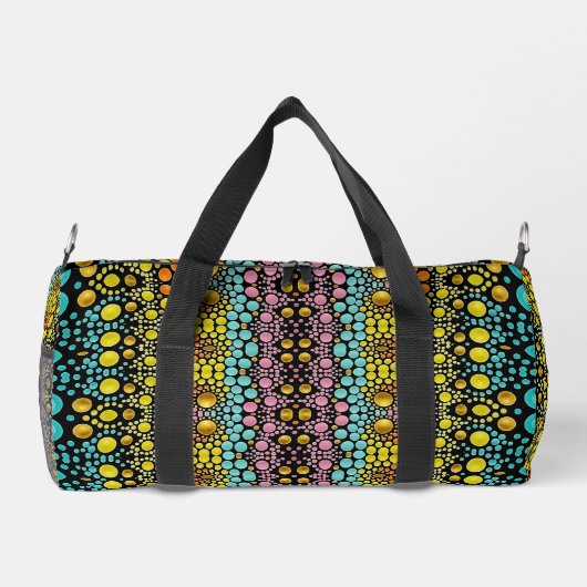 Farbenfrohe einzigartige beliebte Dot Art Duffle Bag (Rückseite)