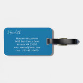 Farbenfrohe, einzigartige, kundenspezifische Besch Gepäckanhänger (Rückseite horizontal)