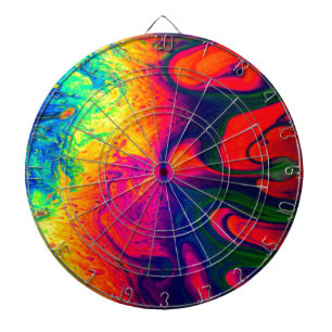 Farbenfrohe, einzigartige Regenbogen Swirf PERSONA Dartscheibe