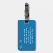 Farbenfrohe, einzigartige Schreibweise Gepäckanhänger (Rückseite vertikal)