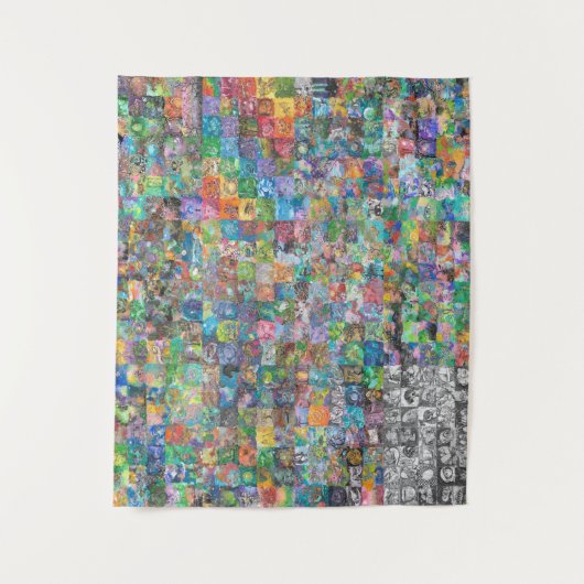 Farbenfrohe einzigartige Tapisserie 2021 - Paintga Wandteppich (Vorderseite)