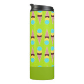 Farbenfrohe Eiscreme auf Grün Thermosbecher (Nach rechts gedreht)