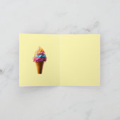 Farbenfrohe Eiscreme Dankeskarte (Innenseite)