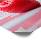 Farbenfrohe Eiscreme-Kone mit Splash Milk Poster (Ecke)