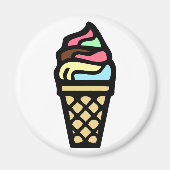Farbenfrohe Eiscreme Magnet (Vorne)