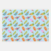 Farbenfrohe Eiscreme Muster Geschenkwrake Geschenkpapier Set (Vorderseite 2)