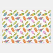 Farbenfrohe Eiscreme Muster Geschenkwrake Geschenkpapier Set (Vorderseite)