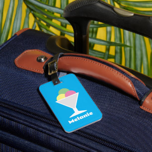 Farbenfrohe Eiscreme-Reisen für Kinder Gepäckmarke Gepäckanhänger