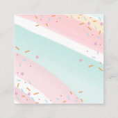 Farbenfrohe Eiscreme Scoop Sprinkles Babydusche Begleitkarte (Rückseite)