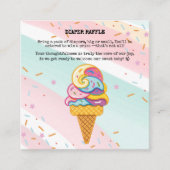 Farbenfrohe Eiscreme Scoop Sprinkles Babydusche Begleitkarte (Vorderseite)