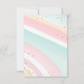 Farbenfrohe Eiscreme Scoop Sprinkles Babydusche Dankeskarte (Rückseite)