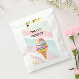 Farbenfrohe Eiscreme Scoop Sprinkles Babydusche Geschenktütchen