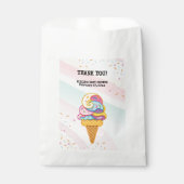 Farbenfrohe Eiscreme Scoop Sprinkles Babydusche Geschenktütchen (Vorderseite)
