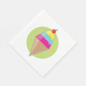 Farbenfrohe Eiscreme Serviette (Ecke)