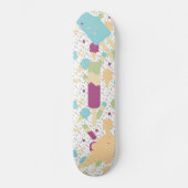 Farbenfrohe Eiscreme Sprinkles Muster Name Skateboard (Vorderseite)