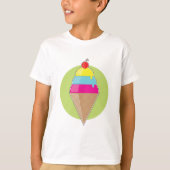 Farbenfrohe Eiscreme T-Shirt (Vorderseite)