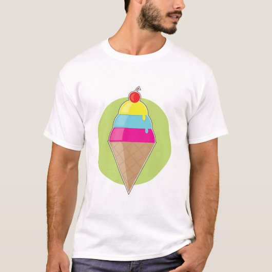 Farbenfrohe Eiscreme T-Shirt (Vorderseite)