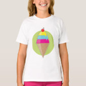 Farbenfrohe Eiscreme T-Shirt (Vorderseite)