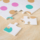 Farbenfrohe Eiscreme und Punkte Rosa Blau farbenfr Puzzle (Seite)