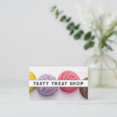 Farbenfrohe Eiscreme Visitenkarte (Stehend Vorderseite)